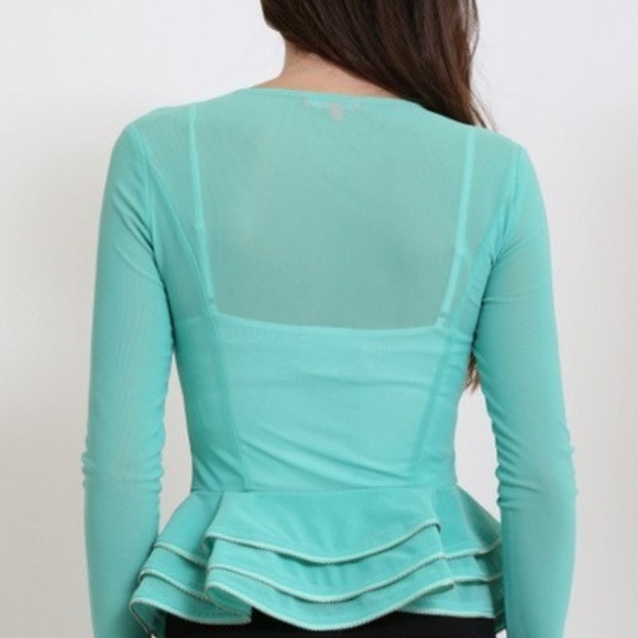 Mesh Peplum TOP/Jacket - Picture 2 of 2